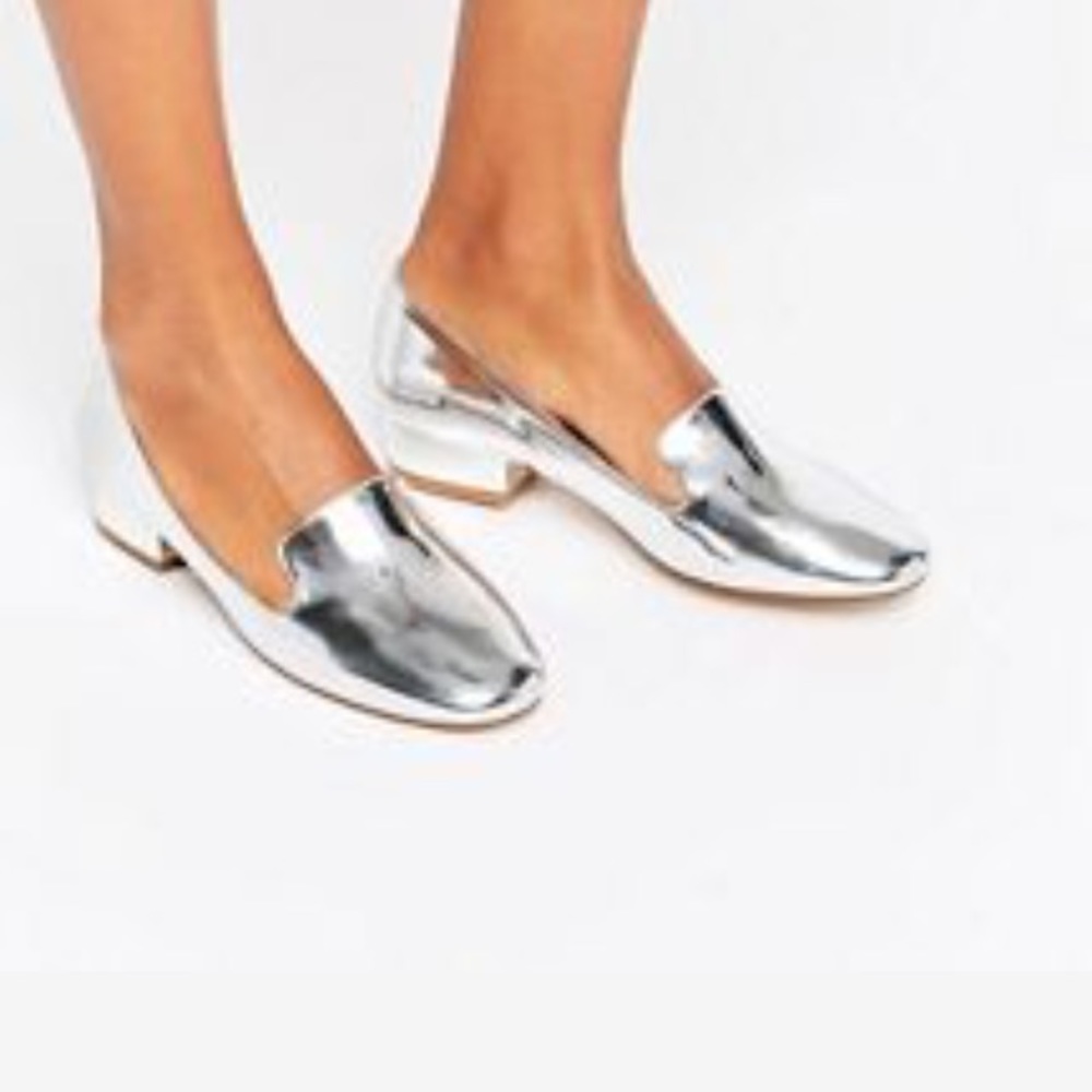 Silver loafers